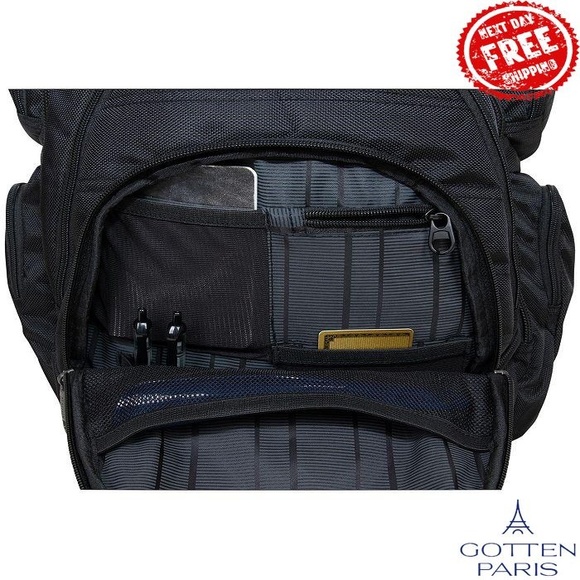 Pack-Of-All-Trades 17" Computer Business Backpack Black Wo - Picture 3 of 15